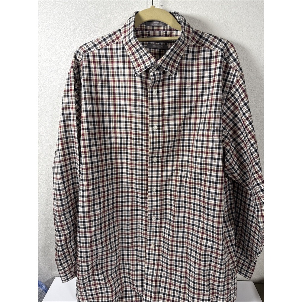 Daniel Cremieux No Iron Plaid shirt mens XL Signature Collection A1